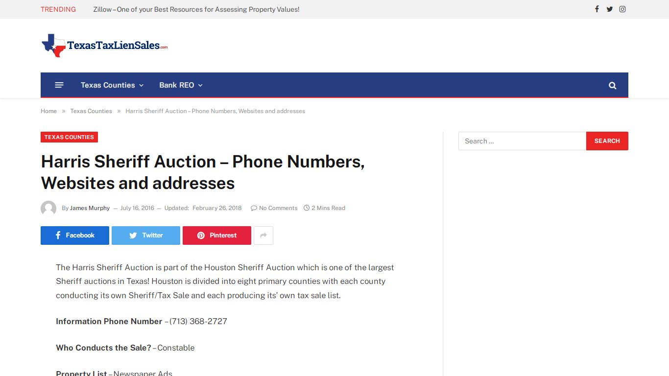 Harris Sheriff Auction – Phone Numbers, Websites and addresses